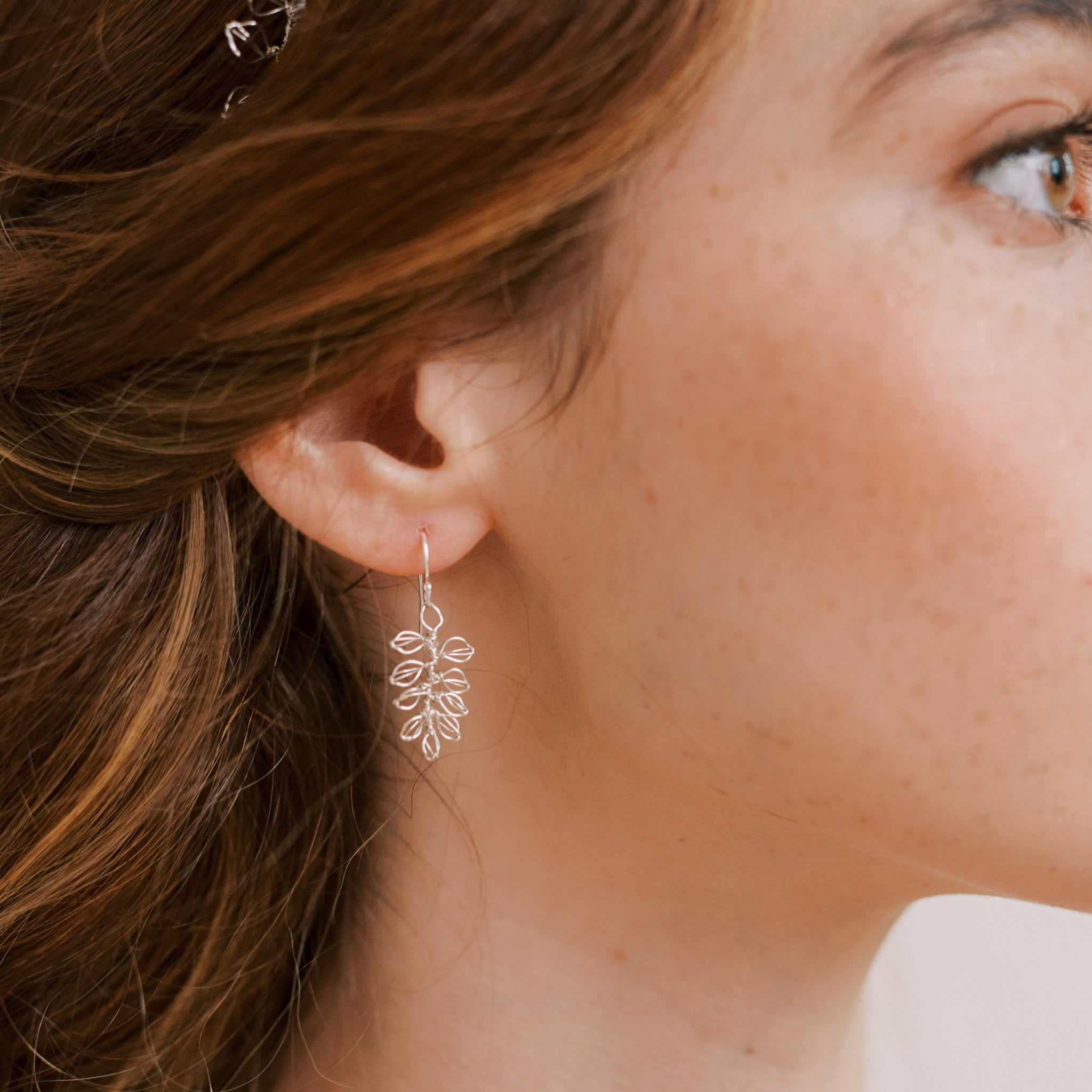 Leaf bridal deals earrings